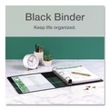 Office Jansan | Cardinal 10301 11 in. x 8.5 in. ClearVue 3-Ring 1 in. Capacity Easy Open Slant-D Ring Binder - Black image number 5