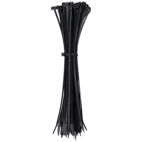 Ropes and Ties | Klein Tools 450-210 100-Piece 11.5 in. 50 lbs. Tensile Strength Heavy Duty Nylon Cable Zip Tie Set - Black image number 0