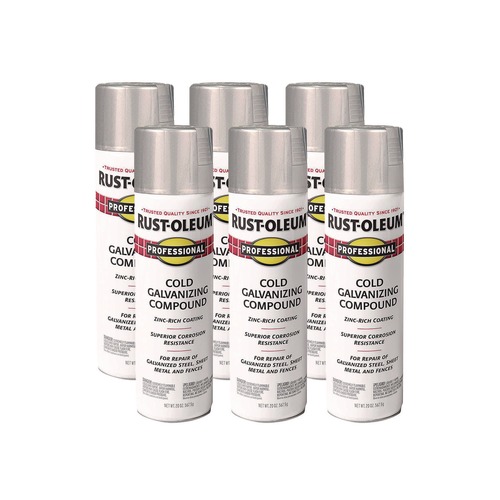 Painting | Rust-Oleum 7585838 Professional 20 oz Galvanizing Compound - Flat Cold Gray (6/Carton) image number 0