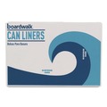 Trash Bags | Boardwalk BWK1DK100 13 Gallon 0.8 mil. Drawstring Kitchen Bags - White (50 Bags/Roll, 2 Rolls/Carton) image number 1