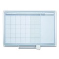  | MasterVision GA0597830 48 in. x 36 in. Magnetic Dry Erase 1-Month Calendar Board - White Surface, Silver Aluminum Frame image number 1