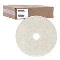 Dusters | Boardwalk BWK4017NAT 17 in. Burnishing Floor Pads - Natural White (5/Carton) image number 0