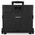 Office Jansan | Universal UNV14110 18-1/4 in. x 15 in. x 18-1/4 in. to 39-3/8 in. Collapsible Mobile Storage Crate - Black image number 4