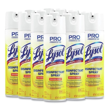 Professional LYSOL Brand 19 oz. Aerosol Spray Disinfectant Spray - Original Scent (12/Carton)