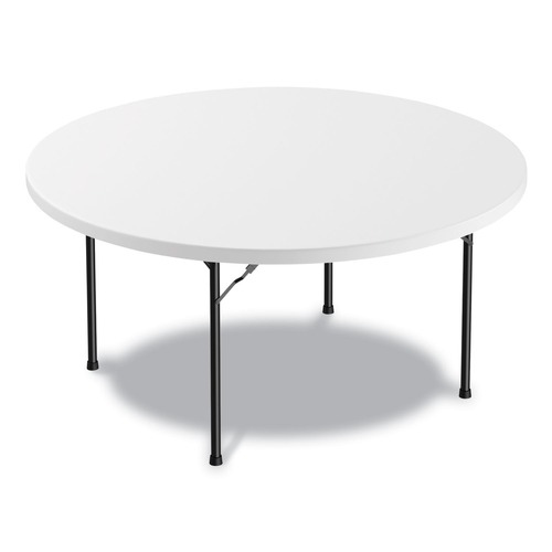  | Alera ALEPT60RW 60 in. Diameter x 29.25 in. Round Plastic Folding Table - White image number 0