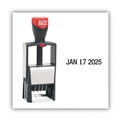 Office Jansan | COSCO 2000PLUS 011200 1.25 in. x 0.63 in. Self-Inking Heavy-Duty Line Dater with Microban - Black image number 1