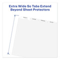 Office Jansan | Avery 11438 Index Maker 11.25 in. x 9.25 in. 5-Tab Extra Wide Tab Print and Apply Clear Label Dividers - White/White Tabs (1-Set) image number 4