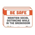 Floor Signs | Tabbies 29056 BeSafe Messaging 9 in. x 6 in. Repositionable Wall/Door Signs - White (3/Pack) image number 0