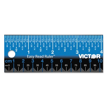 Victor Easy Read 12.5 in. Long Standard/Metric Stainless Steel Ruler - Blue