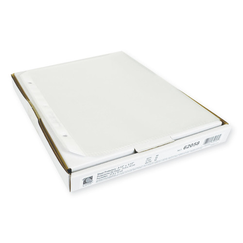 Office Jansan | C-Line 62058 8.5 in. x 5.5 in. 2 in. Heavyweight Polypropylene Sheet Protectors - Clear (50/Box) image number 0