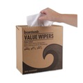 Office Jansan | Boardwalk BWK-V030IDW2 9.33 in. x 16.5 in. DRC Wipers - White (100 Dispenser Packs, 9 Dispenser Packs/Carton) image number 2