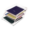 Office Jansan | Kantek AD10 1 Section 10-1/2 in. x 13.75 in. x 2-1/2 in. Clear Acrylic Letter Tray Files - Clear image number 3