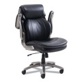 Office Jansan | SertaPedic 48966 Supports Up to 275 lbs. 18.5 in. to 21.5 in. Seat Height Cosset Mid-Back Executive Chair - Black Seat/Back Slate Base image number 2