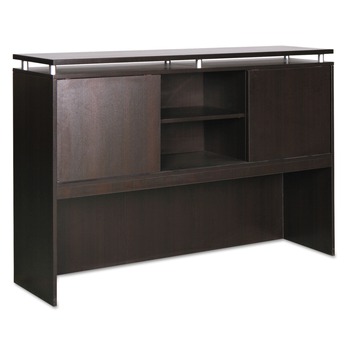 Alera ALESE267215ES Sedina Series 72 in. x 15 in. x 42.5 in. Hutch with Sliding Doors - Espresso