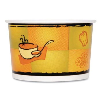 Chinet 70408 8 oz. - 10 oz. Streetside Paper Food Container with Plastic Lid (250/Carton)