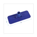 Mops | Boardwalk BWK00405EA 4 in. x 9 in. Plastic Swivel Pad Holder - Blue image number 4