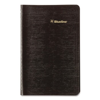 Blueline 12-Month (Jan to Dec): 2026 8 in. x 5 in. Plan and Link Weekly Planner - Black Cover