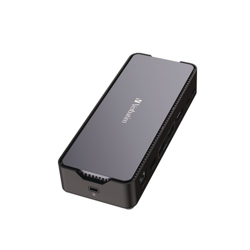 Office Electronics & Batteries | Verbatim 32173 15-in-1 SSD Enclosure Audio/DisplayPort/HDMI/Micro SD/NVMe/RJ45/SD/USB-A/USB-C/SATA USB-C Pro Docking Station - Gray image number 0