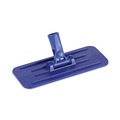 Mops | Boardwalk BWK00405EA 4 in. x 9 in. Plastic Swivel Pad Holder - Blue image number 0