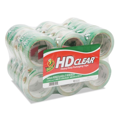 Tapes & Adhesives | Duck 393730 1.88 in. x 55 yards 3 in. Core Heavy-Duty Carton Packaging Tape - Clear (24/Pack) image number 0