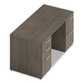 Office Desks & Workstations | Alera AE1NZK-UF3060FF TOM 60 in. x 30 in. x 29 in. Seville Series Double Pedestal Desk - Walnut image number 4