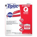 Food Trays, Containers, and Lids | Ziploc 364899 1 Quart Ziploc Storage Bags (500/Carton) image number 0