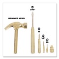 Office Jansan | Great Neck 19006 6.5 in. Long Nesting Handle 5-in-1 Carpenter's Hammer with 4 Screwdrivers - Gold image number 3