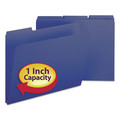 File Folders | Smead 21541 1 in. Expansion Assorted 1/3-Cut Tabs Letter Size Expanding Recycled Heavy Pressboard Folders - Dark Blue (25/Box) image number 5