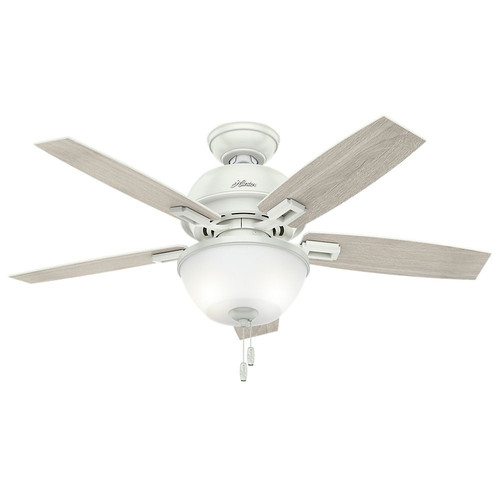 Ceiling Fans | Hunter 52226 44 in. Donegan Fresh White Ceiling Fan with Light image number 0