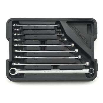 GearWrench 85998 9-Piece GearBox 12 Point XL SAE Double Box Ratcheting Wrench Set