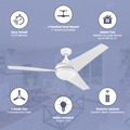 Ceiling Fans | Prominence Home 51873-45 52 in. Remote Control Contemporary Indoor LED Ceiling Fan with Light - White image number 1