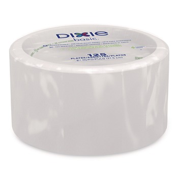 Dixie DBP09W 8.5 in. Paper Dinnerware Plates - White (125/Pack)