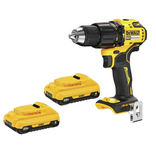 Hammer Drills | Dewalt DCD798BDCB240-2 20V MAX Brushless 1/2 in. Cordless Hammer Drill Driver and (2) 20V MAX 4 Ah Compact Lithium-Ion Batteries Bundle image number 0