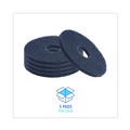 Office Jansan | Boardwalk BWK4013BLA 13 in. Diameter Stripping Floor Pads - Black (5/Carton) image number 4
