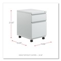 Office Filing Cabinets & Shelves | Alera ALEPBBFLG 14.96 in. x 19.29 in. x 21.65 in. 2-Drawers: Box/File Legal/Letter Left or Right File Pedestal with Full-Length Pull - Light Gray image number 6