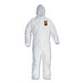 Bib Overalls | Ansell KCC 46115 A30 Elastic-Back and Cuff Hooded Coveralls - Double Extra Large, White (25/Carton) image number 0
