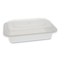 Food Service | Pactiv Corp. NC8168 Newspring VERSAtainer 5 x 7.25 x 2 16 oz Rectangular Plastic Microwavable Containers - White/Clear (150/Carton) image number 0