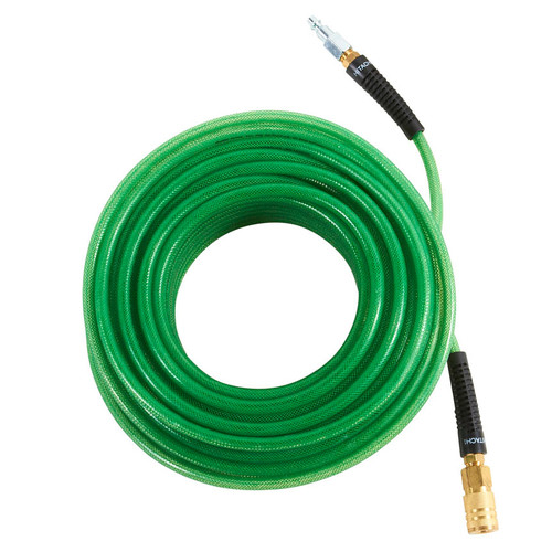 Air Hoses and Reels | Hitachi 115156 1/4 in. x 100 ft. Polyurethane Air Hose with Industrial Fittings (Green) image number 0