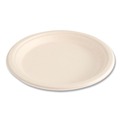 Food Service | Boardwalk BWKPLATE9NPFA 9 in. Diameter Bagasse PFAS-Free Dinnerware Plate - Tan (500/Carton) image number 5