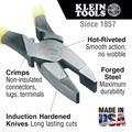 Crimpers | Klein Tools J2000-9NECR Crimping 9 in. Lineman's Pliers image number 1