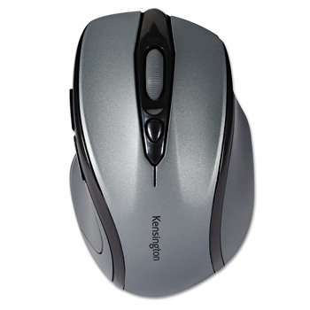 Kensington 2.4 GHz Frequency/30 ft. Range Right Hand Pro Fit Mid-Size Wireless Mouse - Gray