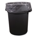 Trash Bags | Boardwalk H6644TCKR01 32 Gallon 0.9 mil 33 in. x 44 in. Perforated Roll Low-Density Waste Can Liners - Clear (5 Bags/Roll, 20 Rolls/Carton) image number 1