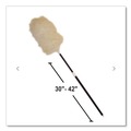 Cleaning Brushes | Rubbermaid Commercial FG9C04000000 Telescoping Lambswool Duster with 30 in. to 42 in. Handle (6/Carton) image number 3