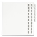 Office Jansan | Avery 01370 11 in. x 8.5 in. 26-Tab Exhibit A to Exhibit Z Avery Style Preprinted Legal Exhibit Side Tab Index Dividers - White (1-Set) image number 0