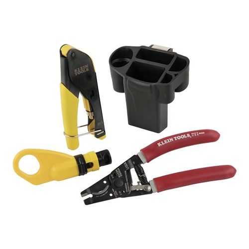 Electronics | Klein Tools VDV011-852 3-Piece Coax Cable Installation Kit with Hip Pouch image number 0
