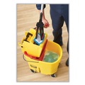 Mop Buckets | Rubbermaid Commercial FG757688YEL 44 qt. WaveBrake 2.0 Down-Press Plastic Bucket/Wringer Combos - Yellow image number 6