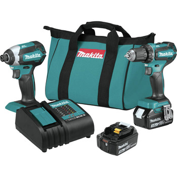 COMBO KITS | Factory Reconditioned Makita XT281S-R 18V LXT Brushless Lithium-Ion 1/2 in. Cordless Drill/ Impact Driver Combo Kit (3 Ah)