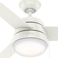 Ceiling Fans | Hunter 59301 36 in. Aker Fresh White Ceiling Fan with Light image number 6