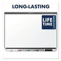  | Quartet P558GP2 Prestige 2 DuraMax 96 in. x 48 in. Magnetic Porcelain Whiteboard - Graphite Frame image number 6