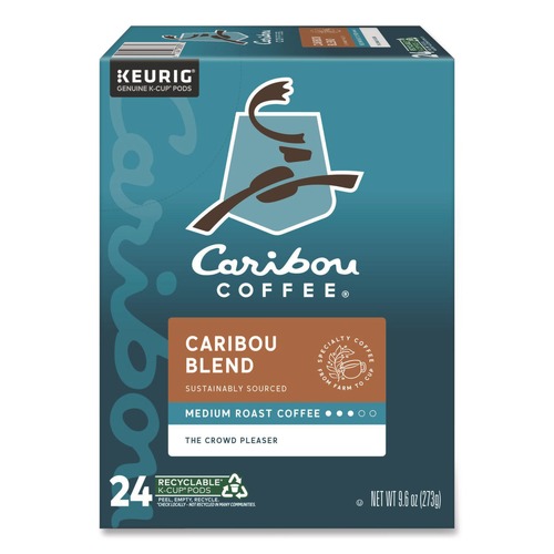 Office Jansan | Caribou Coffee 5000330135 Coffee K-Cups - Caribou Blend (24/Box) image number 0